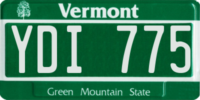 VT license plate YDI775