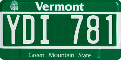 VT license plate YDI781