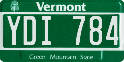 VT license plate YDI784