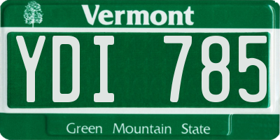 VT license plate YDI785