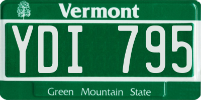 VT license plate YDI795