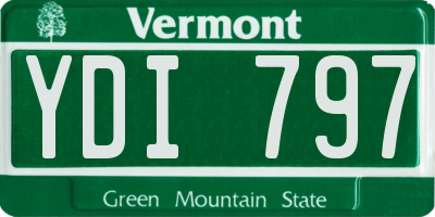 VT license plate YDI797