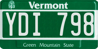 VT license plate YDI798
