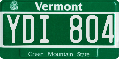 VT license plate YDI804