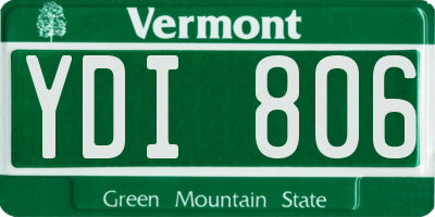 VT license plate YDI806