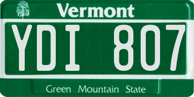 VT license plate YDI807