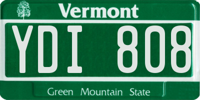 VT license plate YDI808