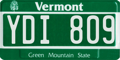 VT license plate YDI809