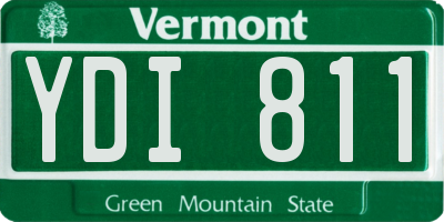 VT license plate YDI811