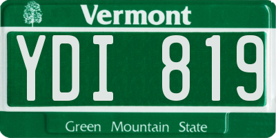 VT license plate YDI819