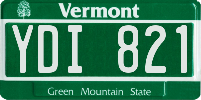 VT license plate YDI821