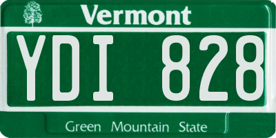 VT license plate YDI828