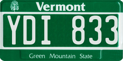 VT license plate YDI833