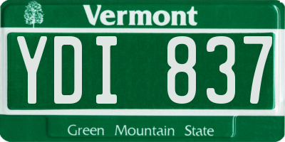 VT license plate YDI837