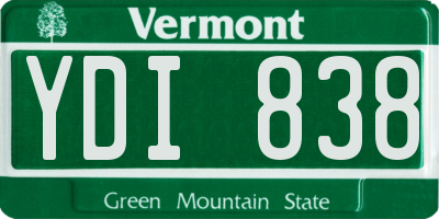 VT license plate YDI838