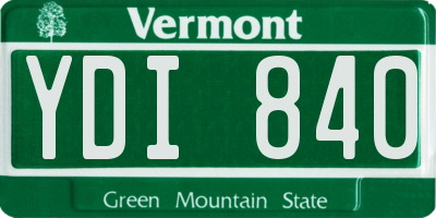 VT license plate YDI840