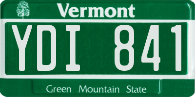 VT license plate YDI841