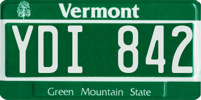 VT license plate YDI842