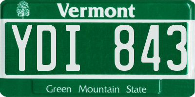 VT license plate YDI843
