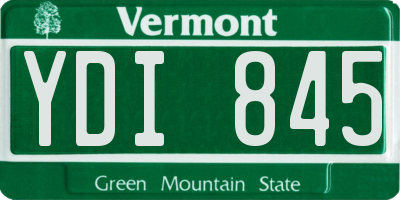 VT license plate YDI845