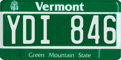 VT license plate YDI846