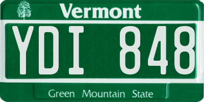 VT license plate YDI848