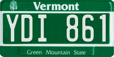 VT license plate YDI861