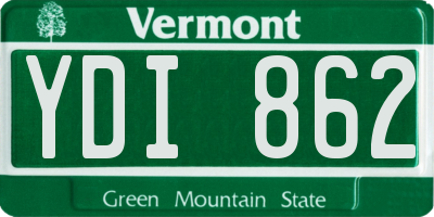 VT license plate YDI862