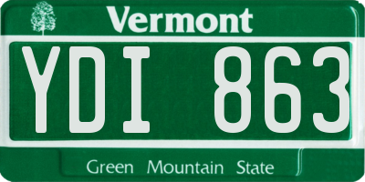 VT license plate YDI863