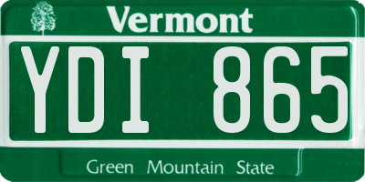 VT license plate YDI865