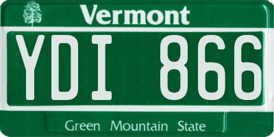 VT license plate YDI866