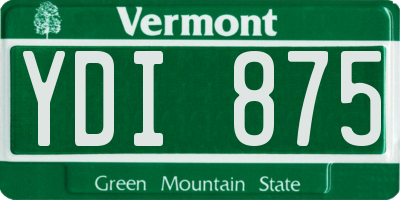 VT license plate YDI875