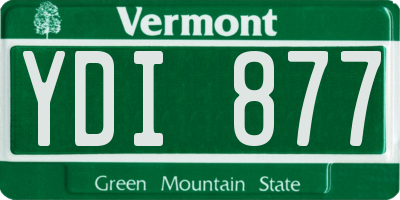 VT license plate YDI877