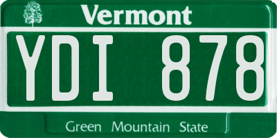 VT license plate YDI878