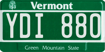 VT license plate YDI880