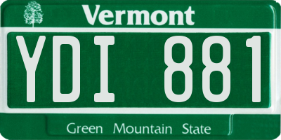 VT license plate YDI881