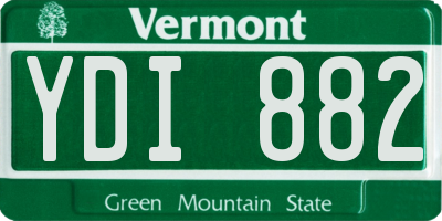 VT license plate YDI882