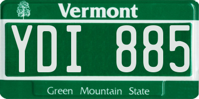 VT license plate YDI885