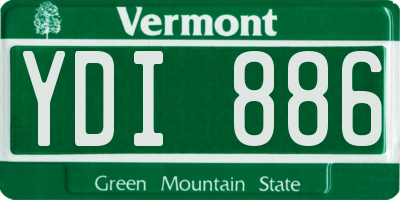 VT license plate YDI886
