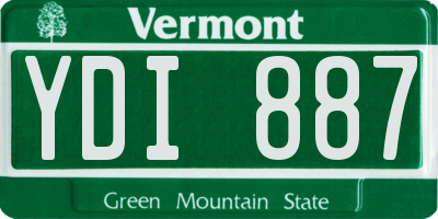 VT license plate YDI887