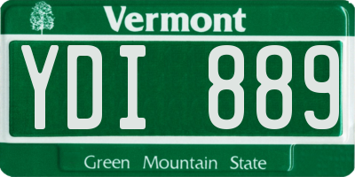 VT license plate YDI889