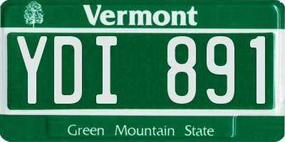 VT license plate YDI891