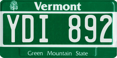 VT license plate YDI892