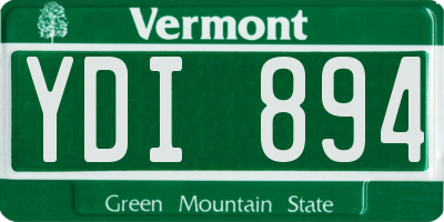 VT license plate YDI894