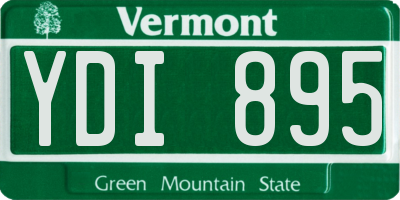 VT license plate YDI895