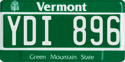 VT license plate YDI896
