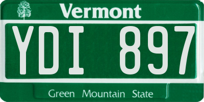 VT license plate YDI897