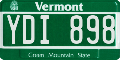 VT license plate YDI898