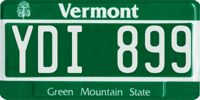 VT license plate YDI899