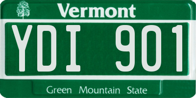 VT license plate YDI901
